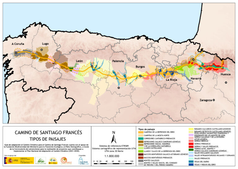 Un estudo identifica 24 tipos de paisaxe no Camiño de Santiago Francés