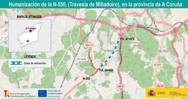 Cortes de tráfico durante un mes pola construción da senda entre O Milladoiro e Santiago