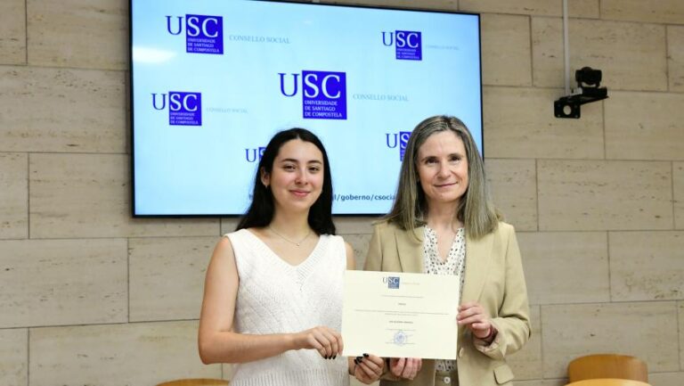 Unha estudante de Bioloxía da USC, recoñecida co premio do Consello Social ás mellores prácticas