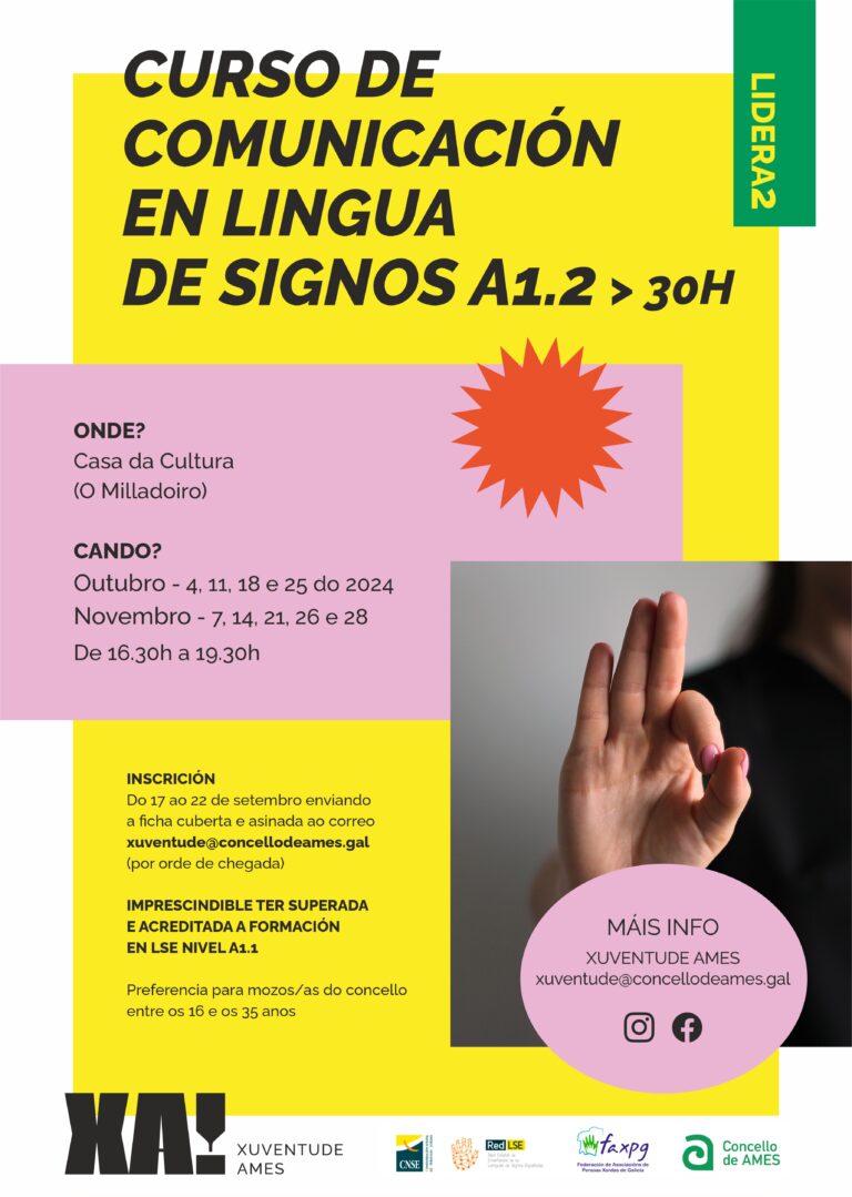 Ames convoca un novo curso de lingua de signos para a mocidade