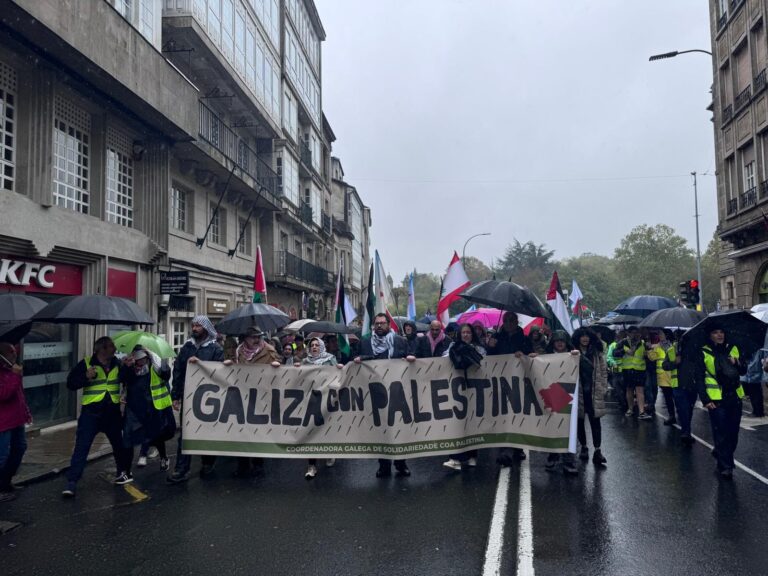 Sumar Galicia reclama que Interior aclare as cargas policiais nunha manifestación a favor de Palestina en Santiago