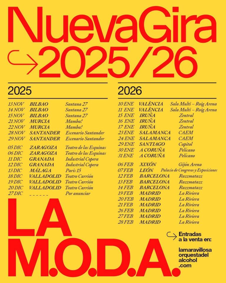 La M.O.D.A. actuará en Santiago o 29 de xaneiro de 2026