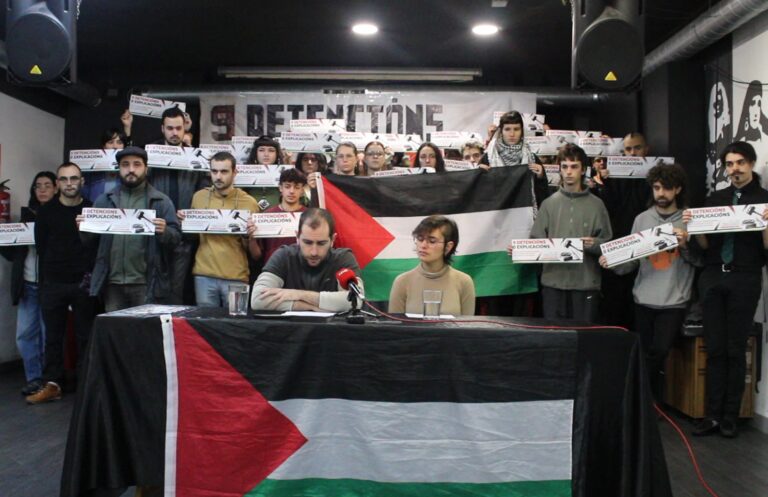 Denuncian represión polas sete persoas detidas na manifestación propalestina do pasado mes de novembro