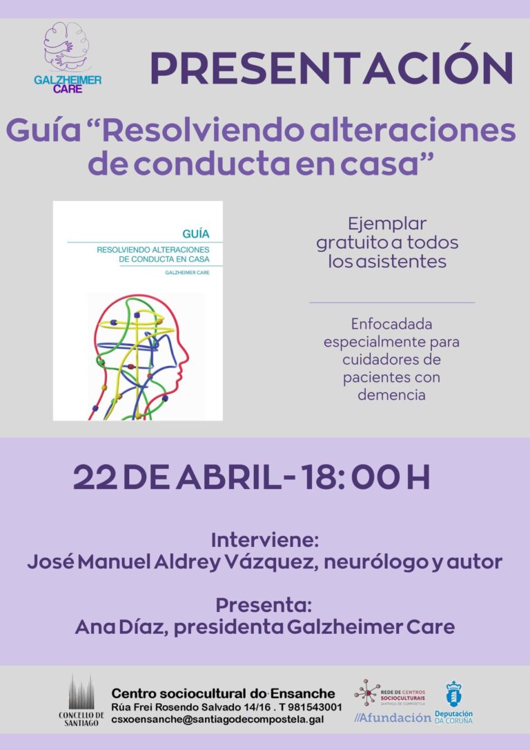 Galzheimer Care presenta unha guía para afrontar problemas de conduta no fogar