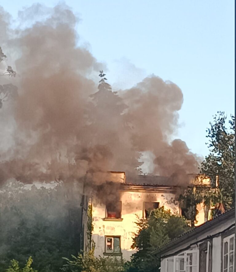 Arde unha vivenda abandonada a carón da Alameda sen causar danos persoais