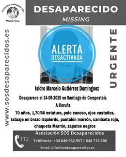 Localizado en bo estado o septuaxenario de Santiago que permanecía desaparecido desde a semana pasada
