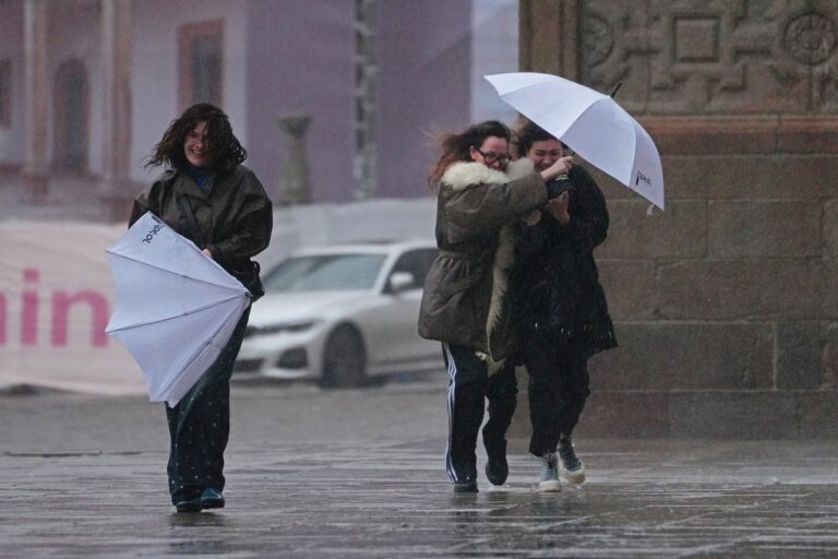 A borrasca Joseph derruba árbores, muros e postes, e descolga cables en varias rúas de Santiago