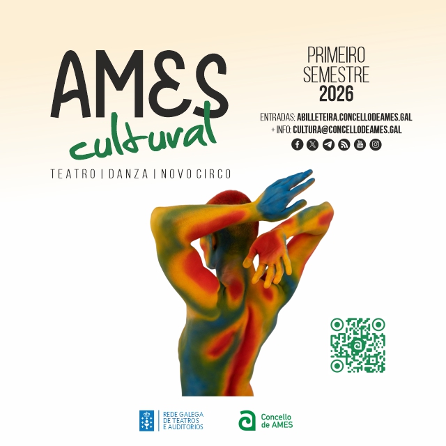 O Concello de Ames pon á venda as entradas do Ames Cultural para o primeiro semestre de 2026