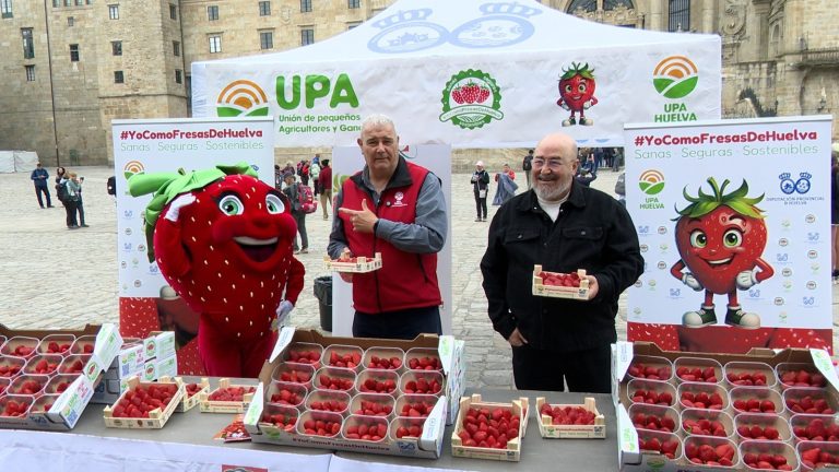 Reparto gratis de fresas para reclamar axuda ao consumidor fronte as presións da grande industria