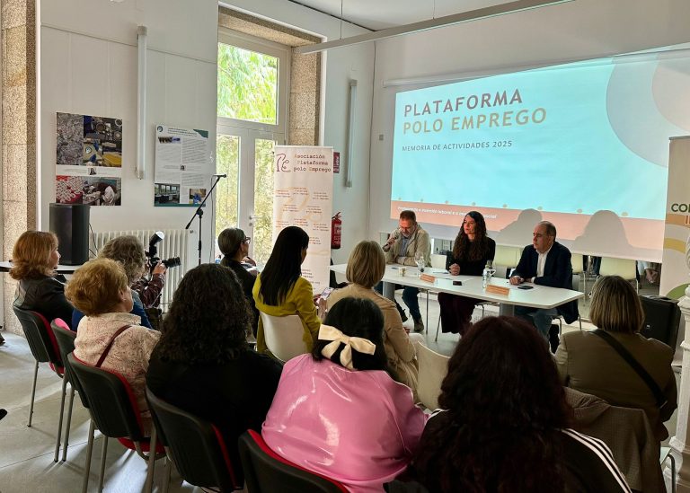 María Rozas destaca o labor da Plataforma polo Emprego na inserción laboral de persoas en risco de exclusión
