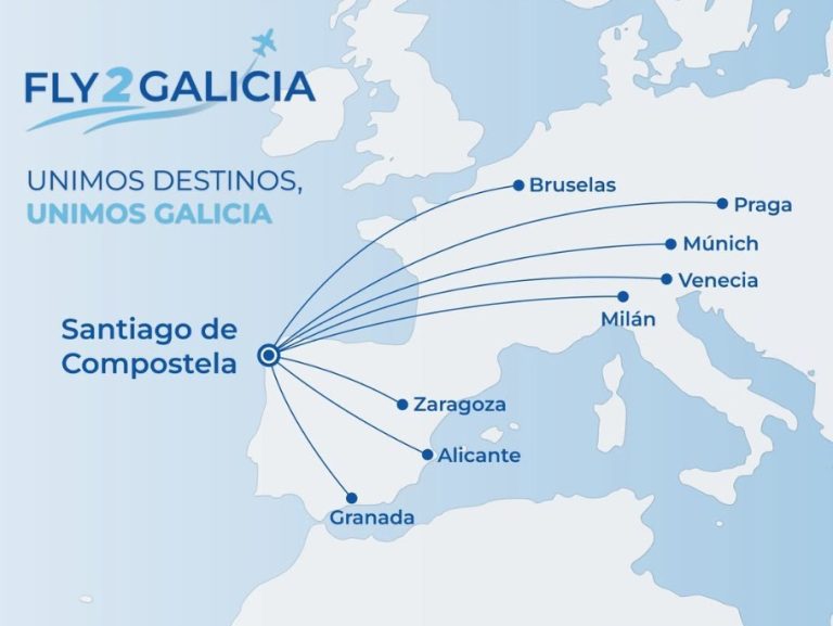 Santiago gaña oito novas conexións aéreas
